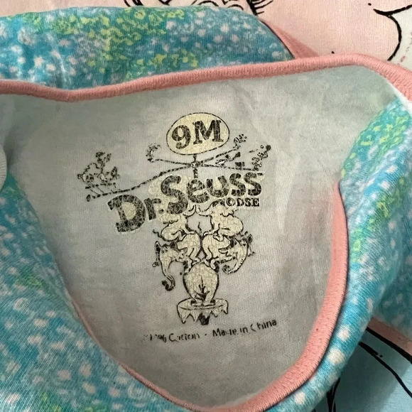 Dr Seuss Horton Hears A Who Bodysuit Set of Two 9M Baby Girl - Picture 9 of 10